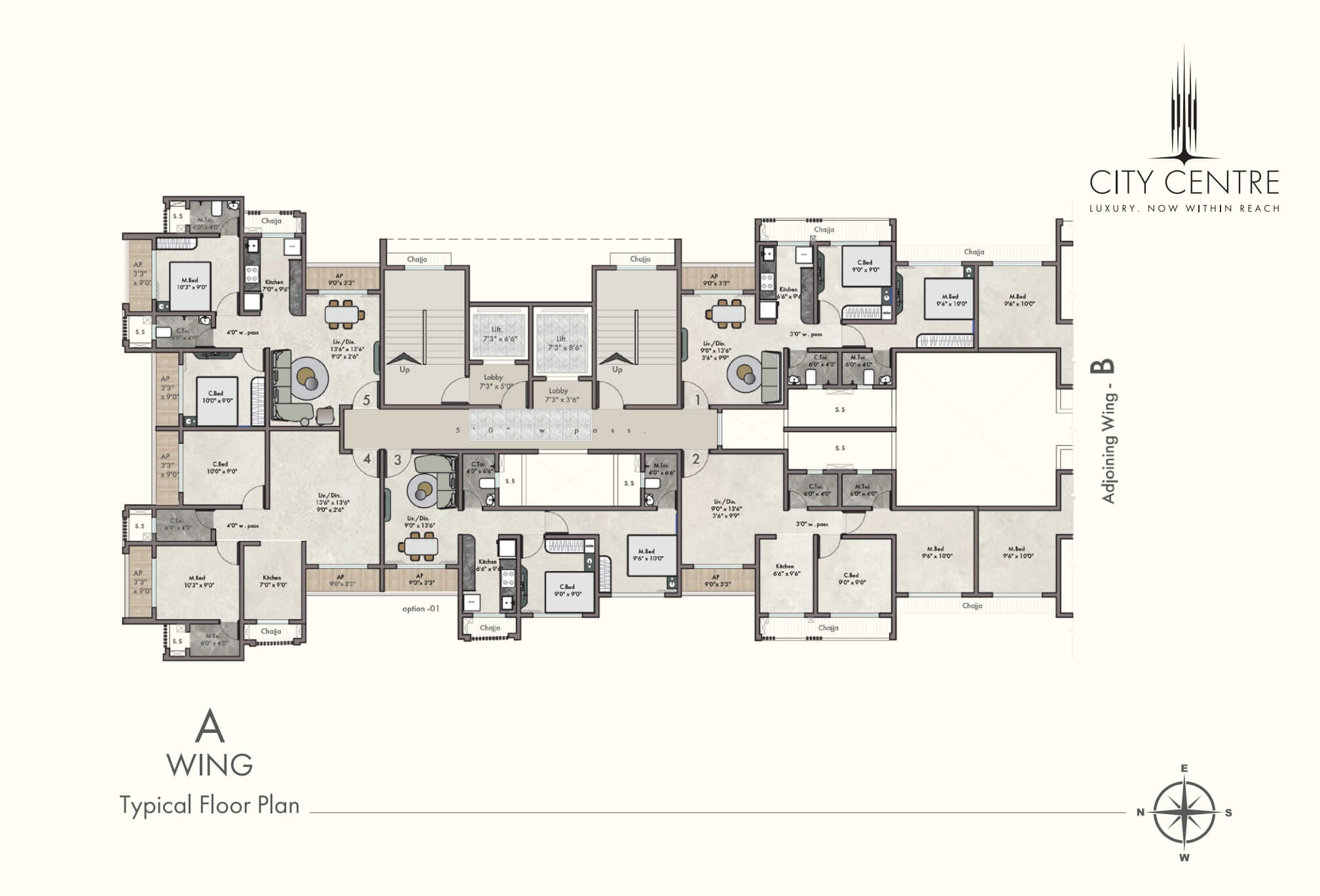 A Wing Floor Plan