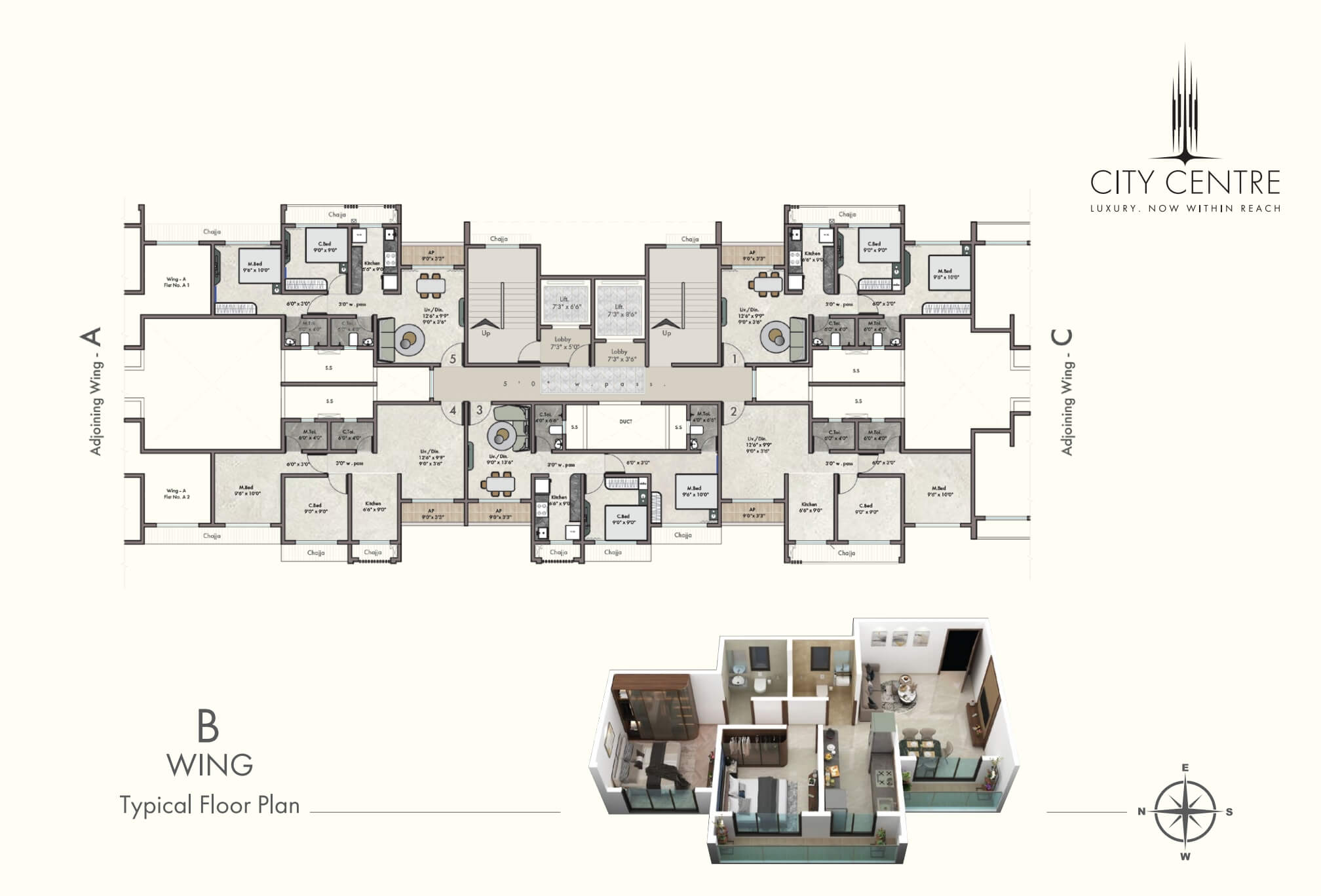 B Wing Floor Plan